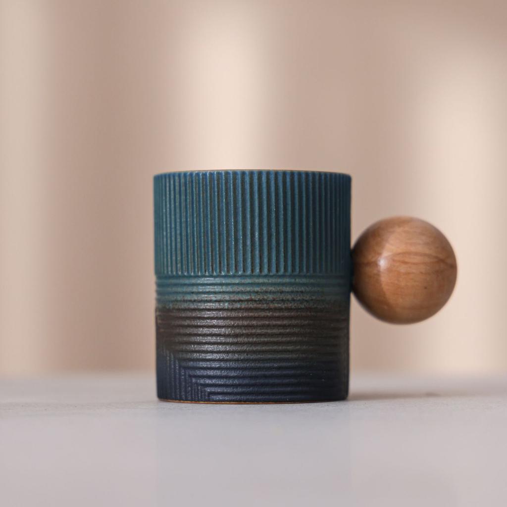 Gradual Change Ceramic Coffee Cup High Value Afternoon Tea Latte Cup Macaron Color Mug Water Cup