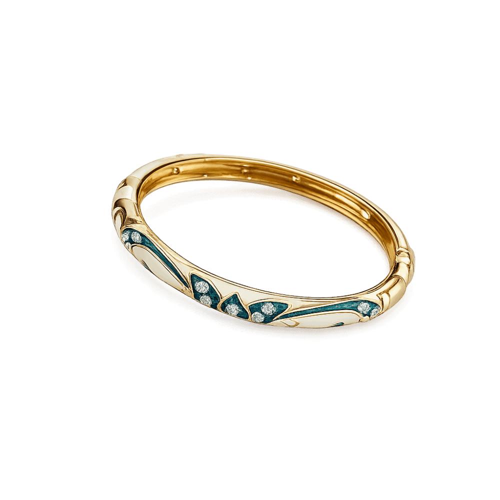 Eleganter Cloisonné Offener Armreif Zink Zink Zinklegierung Retro Hof Blumiger Armreif Vintage Emaille Armband Mode