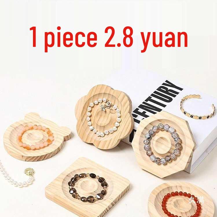Handmade Solid Wood Jewelry Display Tray for Beads and Bracelets