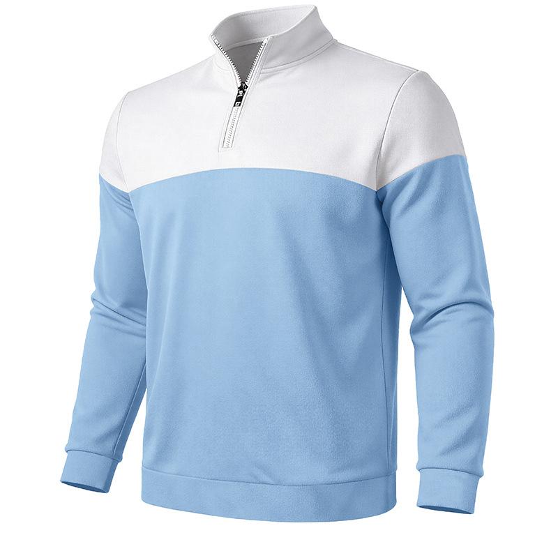 Men Half Zip Stand Collar Sweatshirt Long Sleeve Casual Loose Pullover Tops Autumn Winter Fashion Male Daily Comfortable Streetwear Sweatshirts