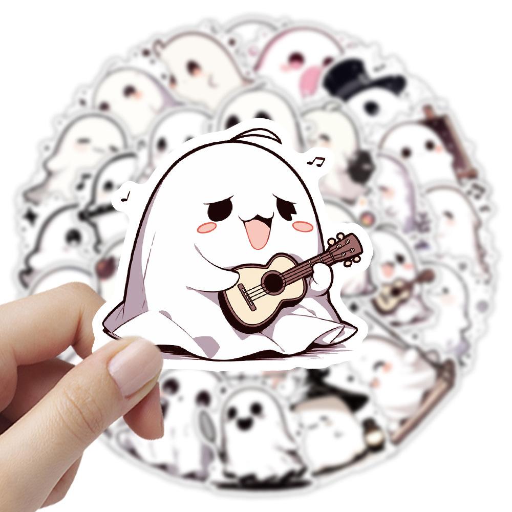 1054Pcs Cartoon Cute Ghost Funny Meme Sticker Halloween Creative Decoration Doodle Diy Skateboard Helmet Laptop Decal Kids Toy