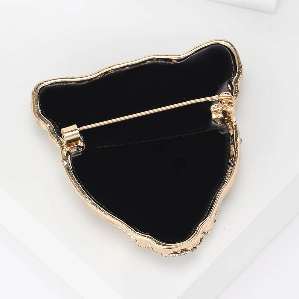 Męska Kryształowa Broszka Pin Leopard Dżetowa Broszka Gepard Biżuteria na Imprezę Prezenty