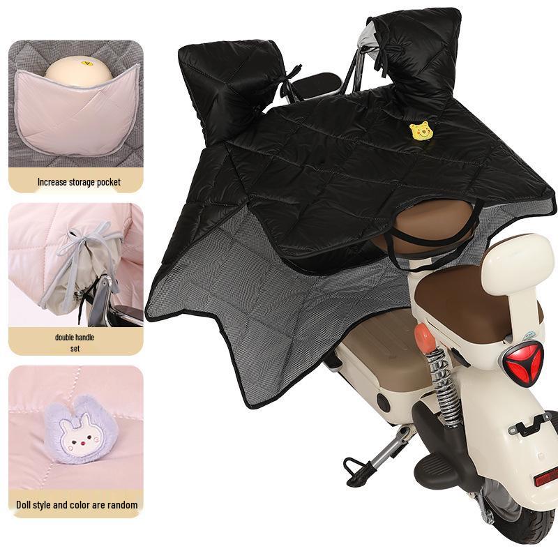 All-Season Electric Vehicle Windshield Cover: Universal Sun & Rain Protection, Waterproof, Thickened for Winter, Ideal for Motorcycles