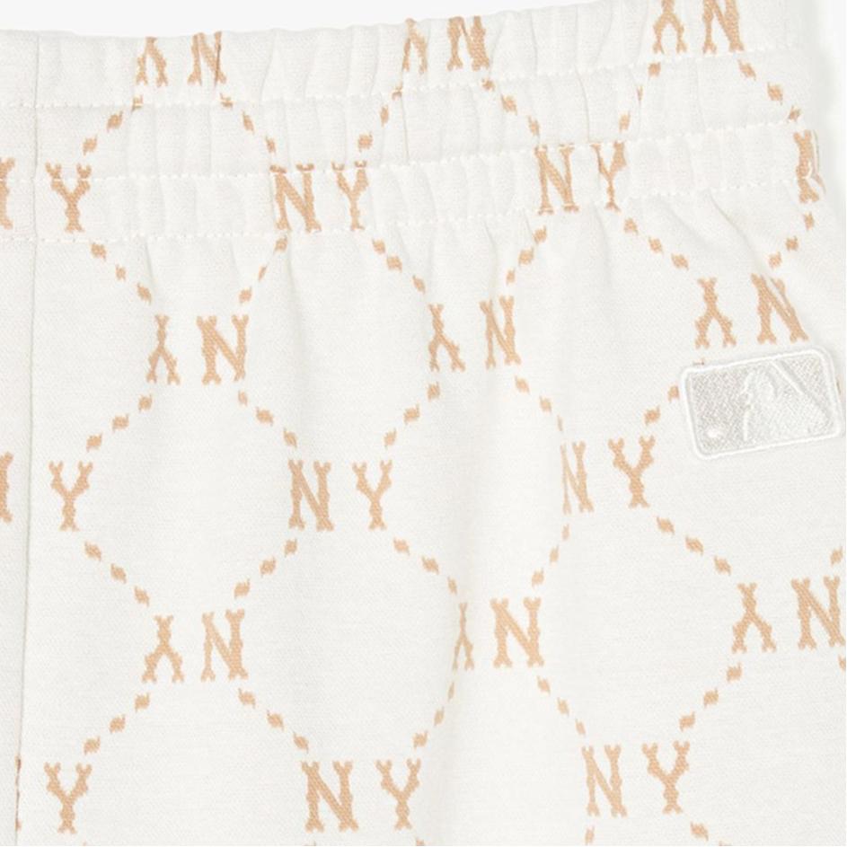 New MLB Diamond Monogram Casual Shorts Unisex Cream 3ASPM0343-50CRS