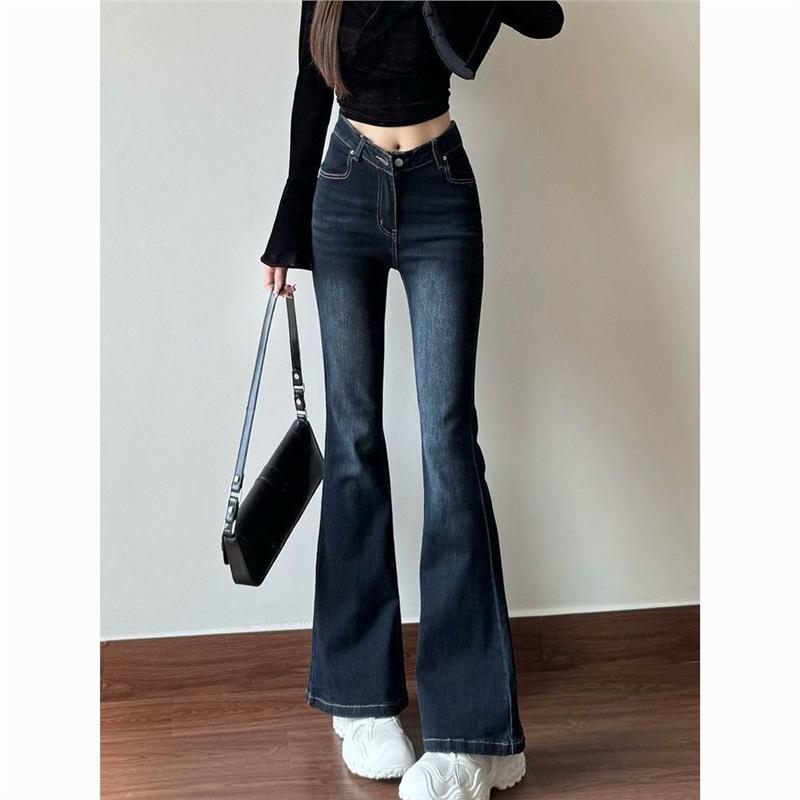 

American Retro Women s Spicy Girl Velvet-Flare Jeans: Winter Warm, Slimming, Floor-Length Bell Bottoms L