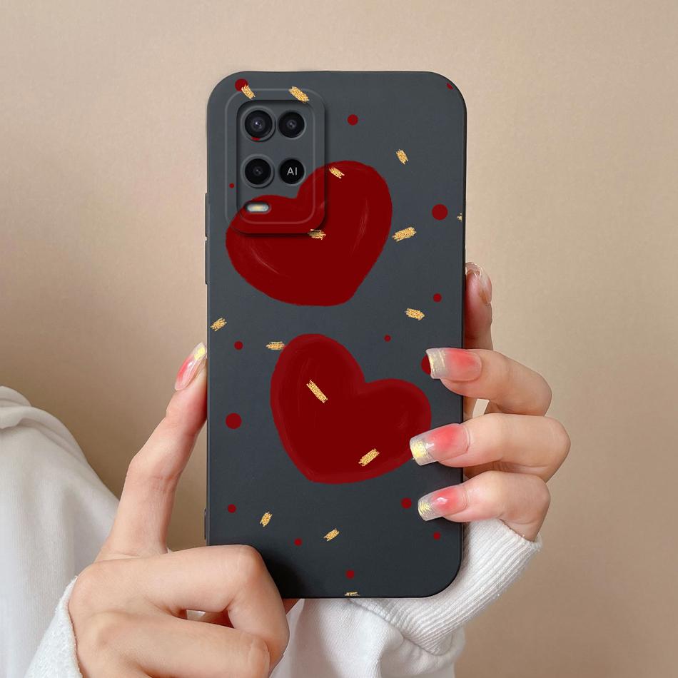 For Oppo A54 A54S Case Simple Cute Design Full Protection Phone Housing For Oppo A 54 4G Back Cover Soft Liquid Silicone Fundas