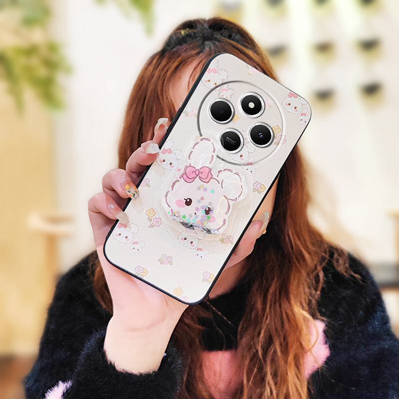 Silicone Dirt-resistant Phone Case For Redmi A4 5G Durable Cute Waterproof Quicksand protective Cartoon Soft Case TPU
