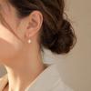1 Pair Pearl Earrings for Women, Small Hoop Earrings, Gold Plated Faux Pearl Dangle Drop Earrings, Bridesmaid Wedding Jewelry