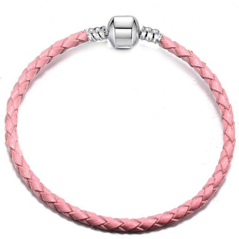 3mm Charm Fit European Couples Men and Women Children Charms Original Leather Bracelet Jewelry Women's Fashion Gift