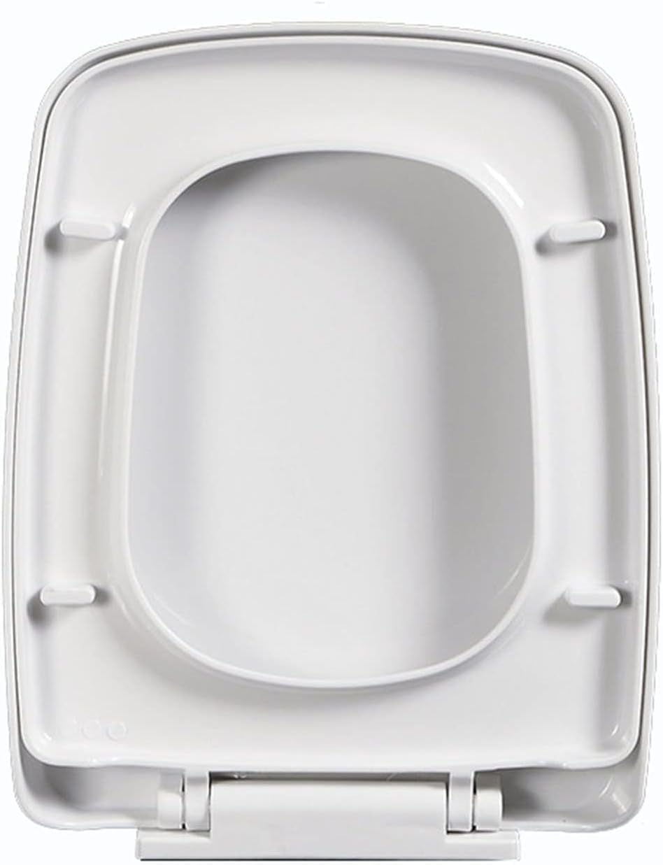 White rectangular toilet cover  slow and