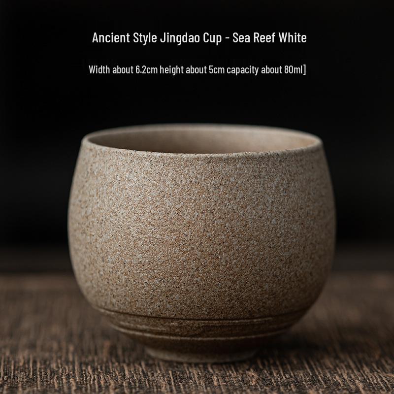 

Керамическая чашка ручной работы в японском стиле из грубой керамики - Керамическая дегустационная чашка для кунг-фу в древнем стиле