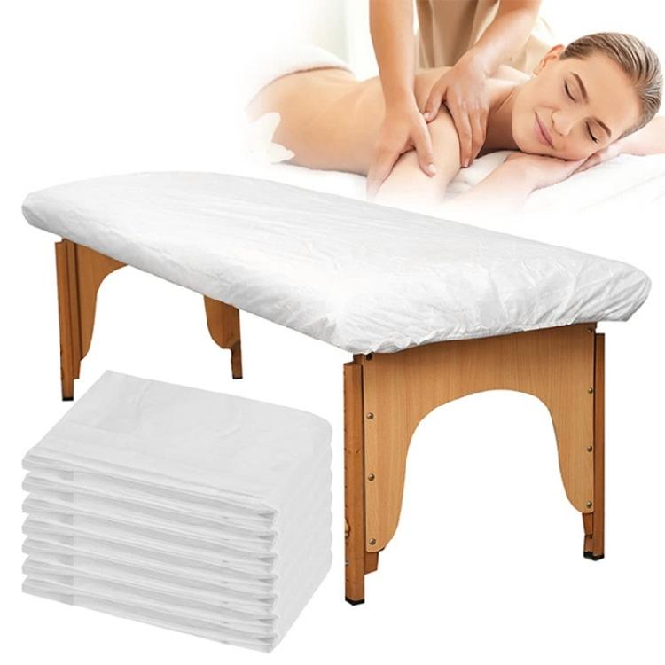 10pcs Disposable Nonwoven Bed Covers Breathable Oil Proof Sheets for Massage Table Salon Hospital 90x220CM 110x210CM