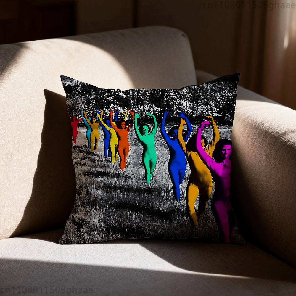 Tv Girl Pillow Case Sofa Living Room Bedroom Headboard Backrest Cushion Square Cushion Nap Time