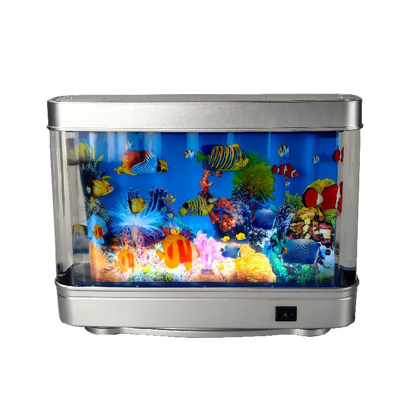 Ornamental LED Aquarium Seascape Fish Light – Desktop Night Decoration Lamp