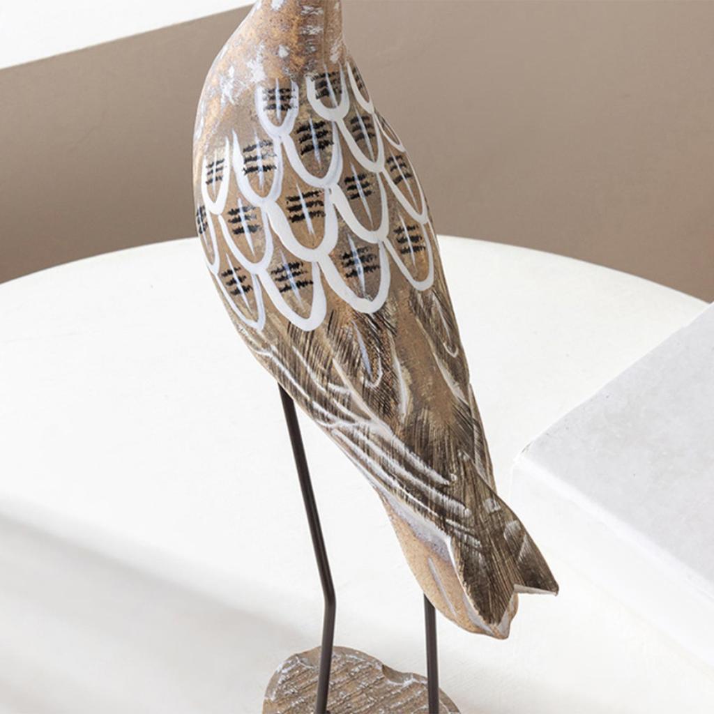 Set of 2 Wooden Seagull Figurines, Ideal As A Gift for