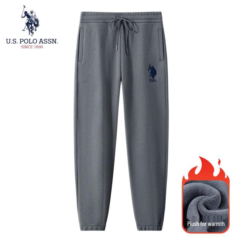U.S. Polo Assn. Pantaloni de trening casual pentru bărbați, căptușiți cu fleece