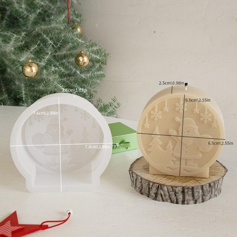 Silicone Crafting Mold Ornament Moulds Christmas Series Sculpture Moulds Figurines Molds Silicone Texture for Craft