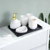 Minimalist Ceramic Bathroom Accessories Set Hand Sanitizer Bottle, Cup, Soap Dish Tray Household Soap Dispenser Lotion Bottle