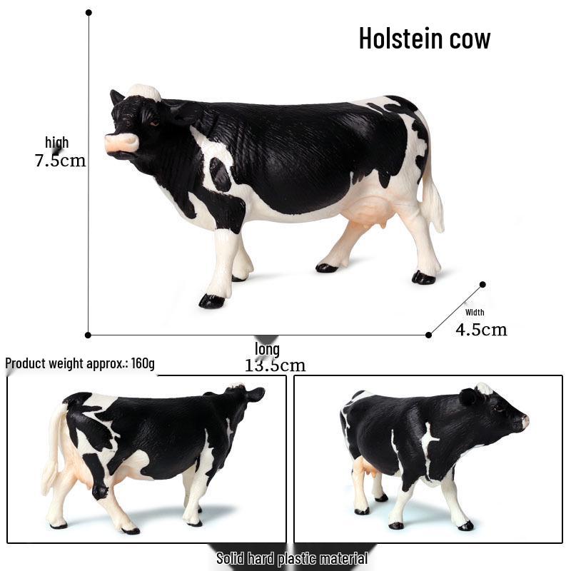 Children's Cognitive Animal Model Toy: Yellow Cow, Buffalo, Rhinoceros, Zebu, Bison, Bull Figurine.