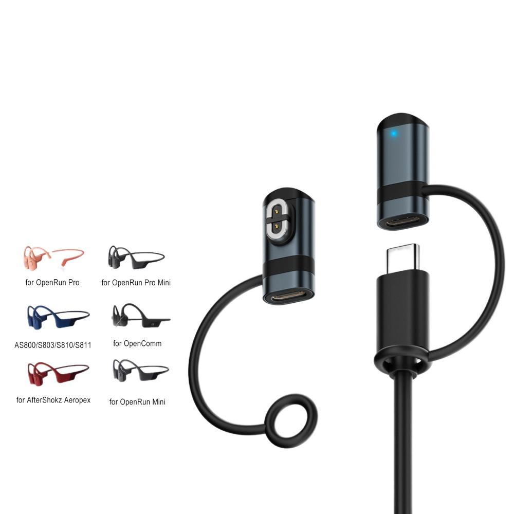 Magnetic Charger Bone Conduction Headphone Charging Type-C Adapter Anti-lost Headset Connector For Shokz AS800/S803/S810/S710
