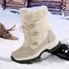 High-top snow boots women's new winter non-slip warm piled thickened Northeast outdoor ski cotton shoes