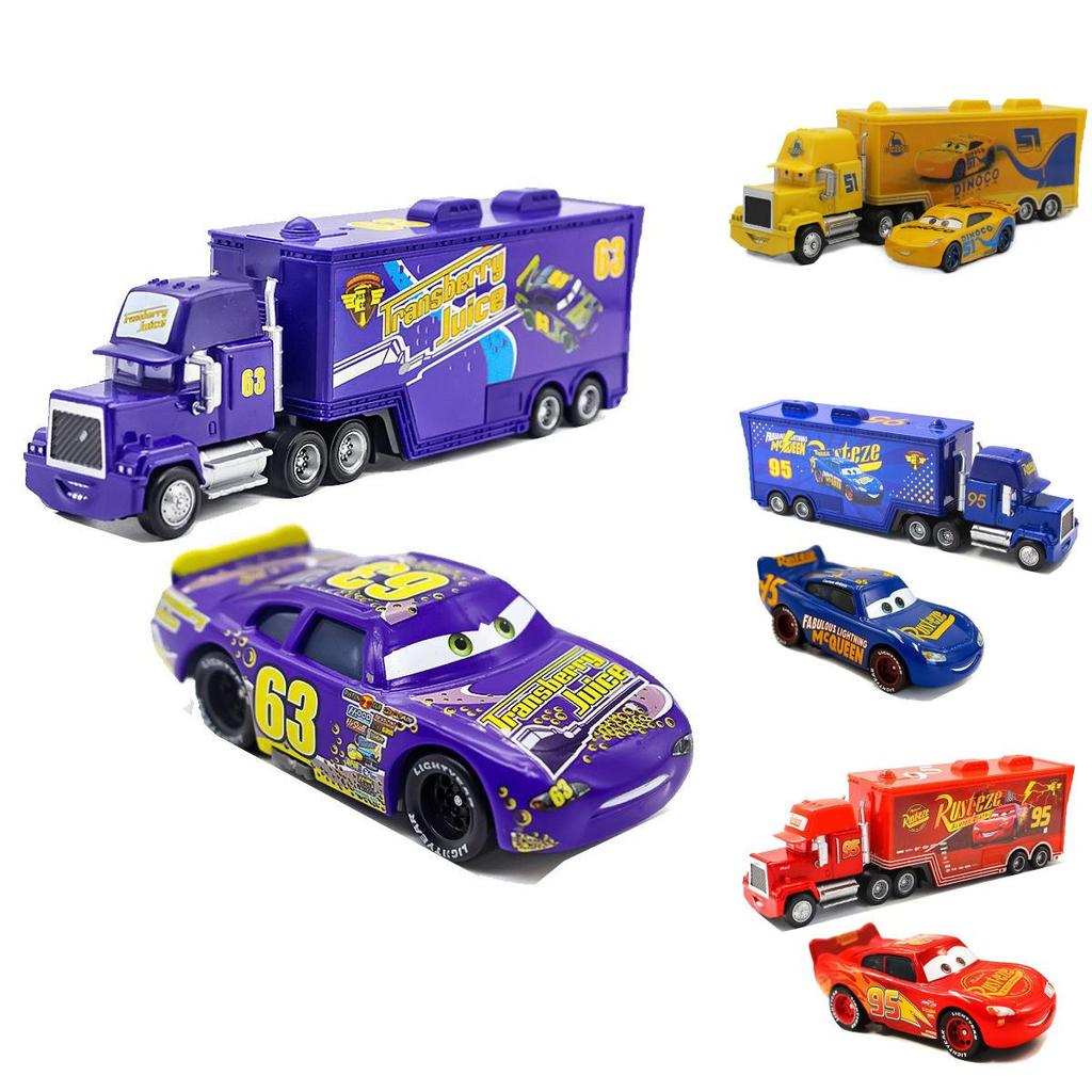 Rennwagen Mc Onkel Mcqueen Straßensperre Coole Schwester 95 Güterwagen für fantasievolles Spiel und Spaß