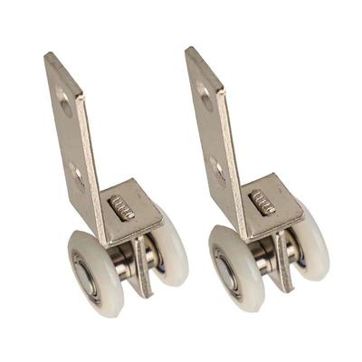 2 Peças Polias de Porta de Correr de Metal Suave Silenciosas 40x19mm 60x19mm Bloco de Polia com Rolamento com Duas Rodas de Plástico Roda de Rolamento