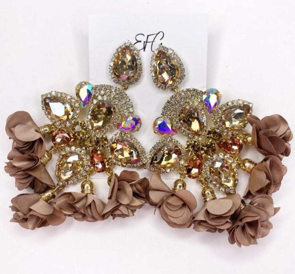 Kaimei Fashion Jewelry Boho Earrings Big Earrings for Women Rhinestones Pendant Crystal Statement Drop Earrings Fashion Jewelry