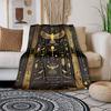 1PC Egyptian theme printed blanket, all season lightweight home office outdoor nap multifunctional blanket A2