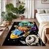 Anti‑Slip Crystal Velvet Floor Rug, Rat Fink Design Carpet for Indoor Living Bedroom Home Decoration