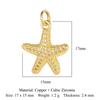 Trendy Brass Cubic Zirconia Life Tree Crown Charm Women Fish Paw Cow Pendant DIY Jewelry Bracelet Earring