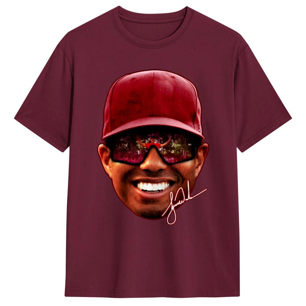Tigers WWoods Big Face T Shirt Unisex Awesome TShirts Summer ONeck Popular Tee Shirt Custom DIY Oversized Tops