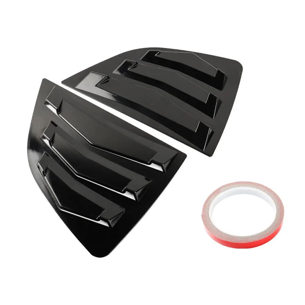 For Honda Jazz Fit 2014-2019 Car Rear Louver Window Side Shutter Cover Trim Sticker Vent Scoop ABS Carbon Fiber Auto Accessories