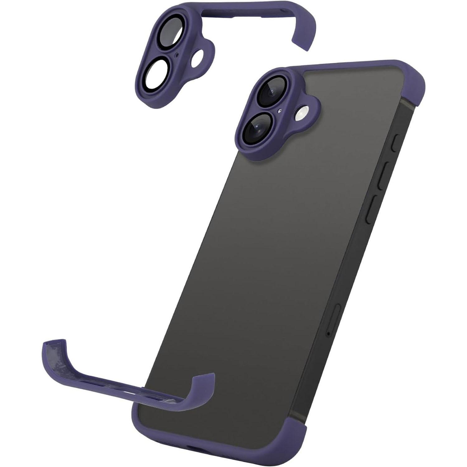 Для iPhone 16 Чехол Безрамный Угловой Бампер для Телефона из ТПУ с Защитой Объектива Камеры