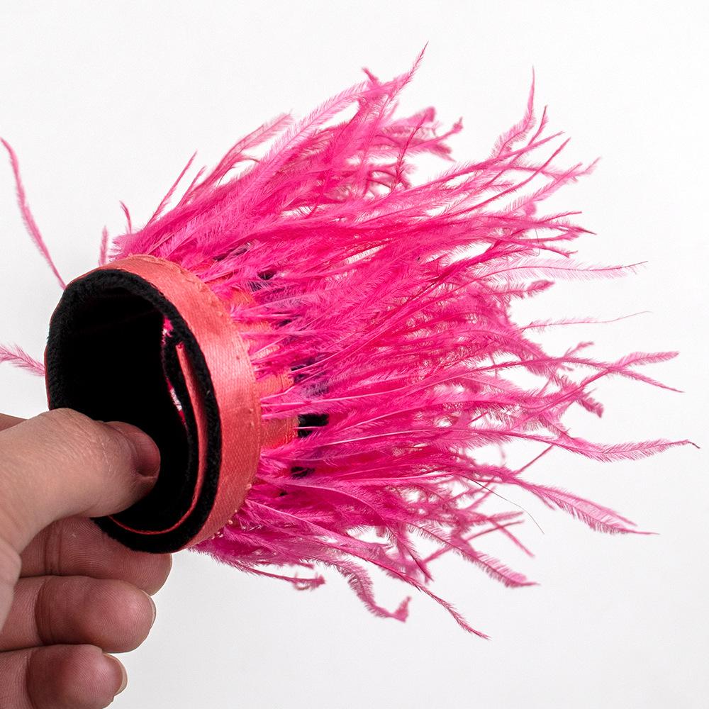 New Fairy Feather Ring Bracelet Ostrich Feather Feather Wrist Flower Ornaments Toys Stage Performance Tools