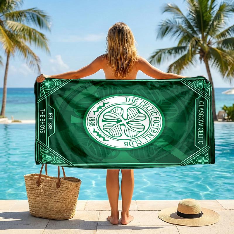 Asciugamano da Spiaggia Celtic FC Asciugatura Rapida Microfibra Assorbente Portatile da Viaggio Asciugamano da Nuoto