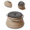 Foldable Camping Kettle Cooking Pot with Handles Kitchen 1.5L Portable Water Teapot for Outdoor