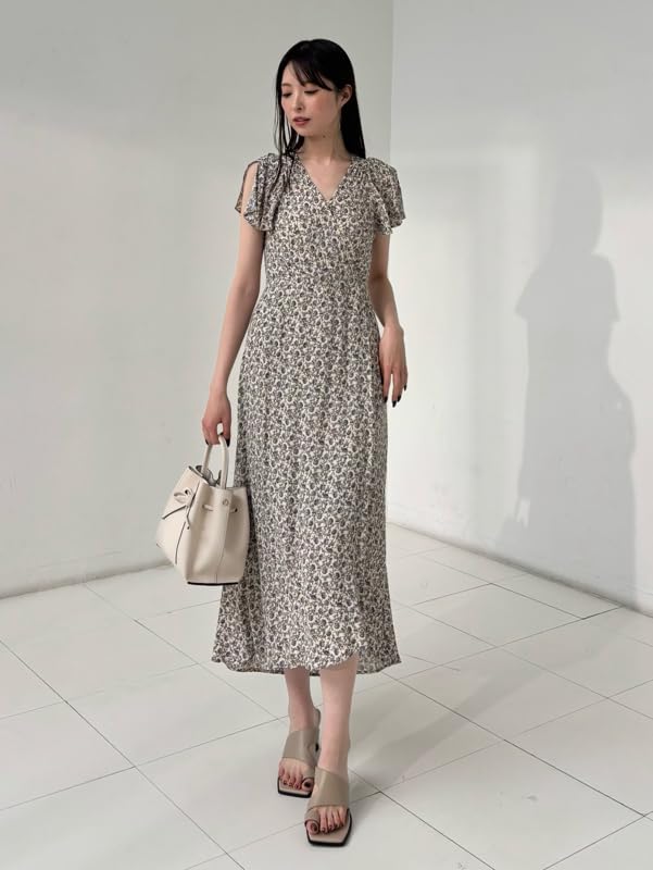 FRAY Print Dress FWFO251082 I.D. Women's Cache-Coeur (BEG)