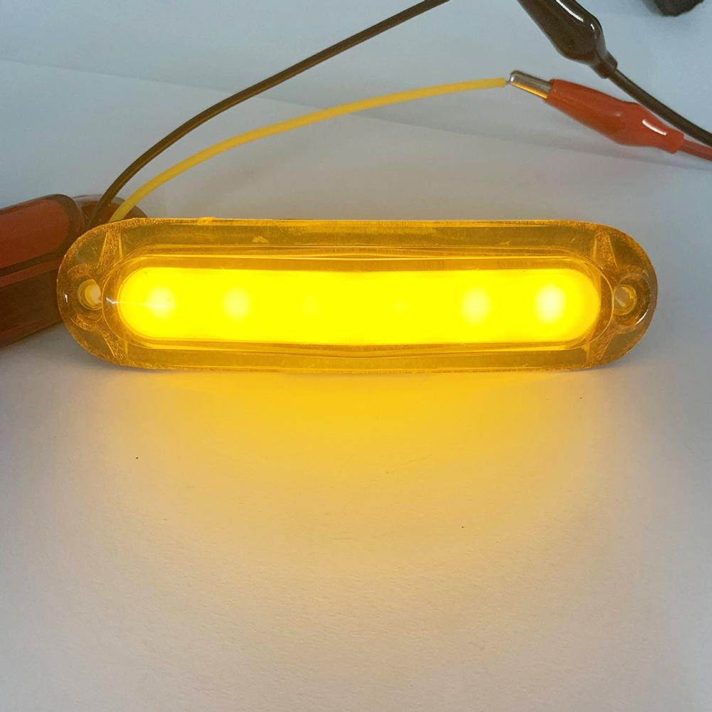 12V 24V LED Car Warning Light 6 LED Light For Trailer Truck Lorry Orange White Red LED Side Marker Indicator Lamp