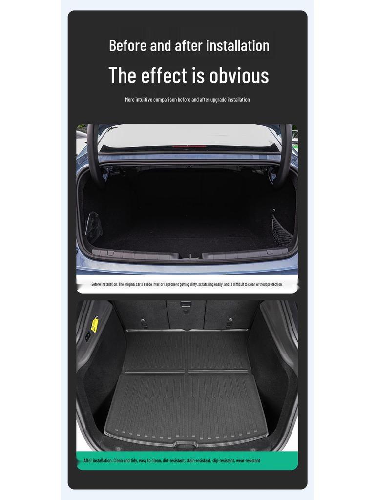 Volkswagen Golf 8 TPE Trunk Mat: Dirt-Proof Protection, Set of 25