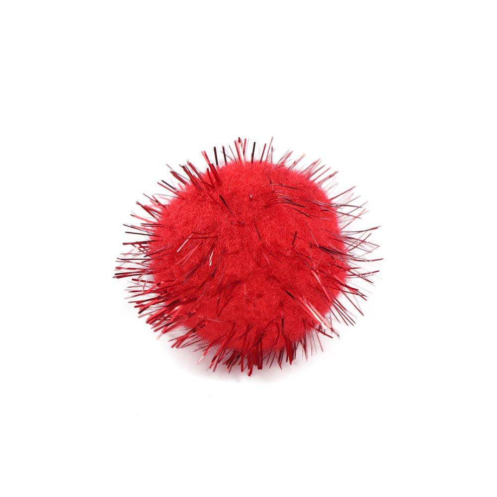 50pcs Interactive Glitter Balls Indoor Pom Pom Balls Pet Toys Cat Sparkle Balls Toy  Cat