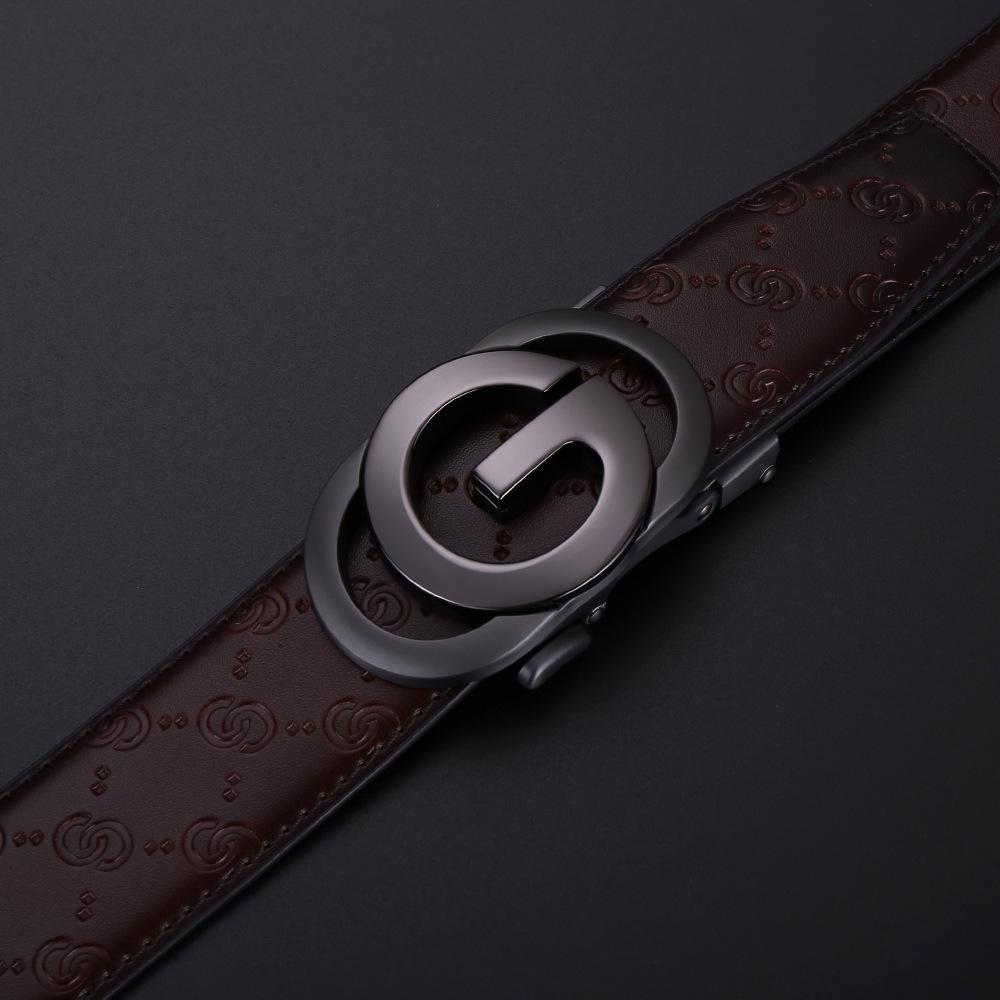 Men's High-End Genuine Leather Automatic Buckle Belt - Versatile Casual Cowhide Waistband