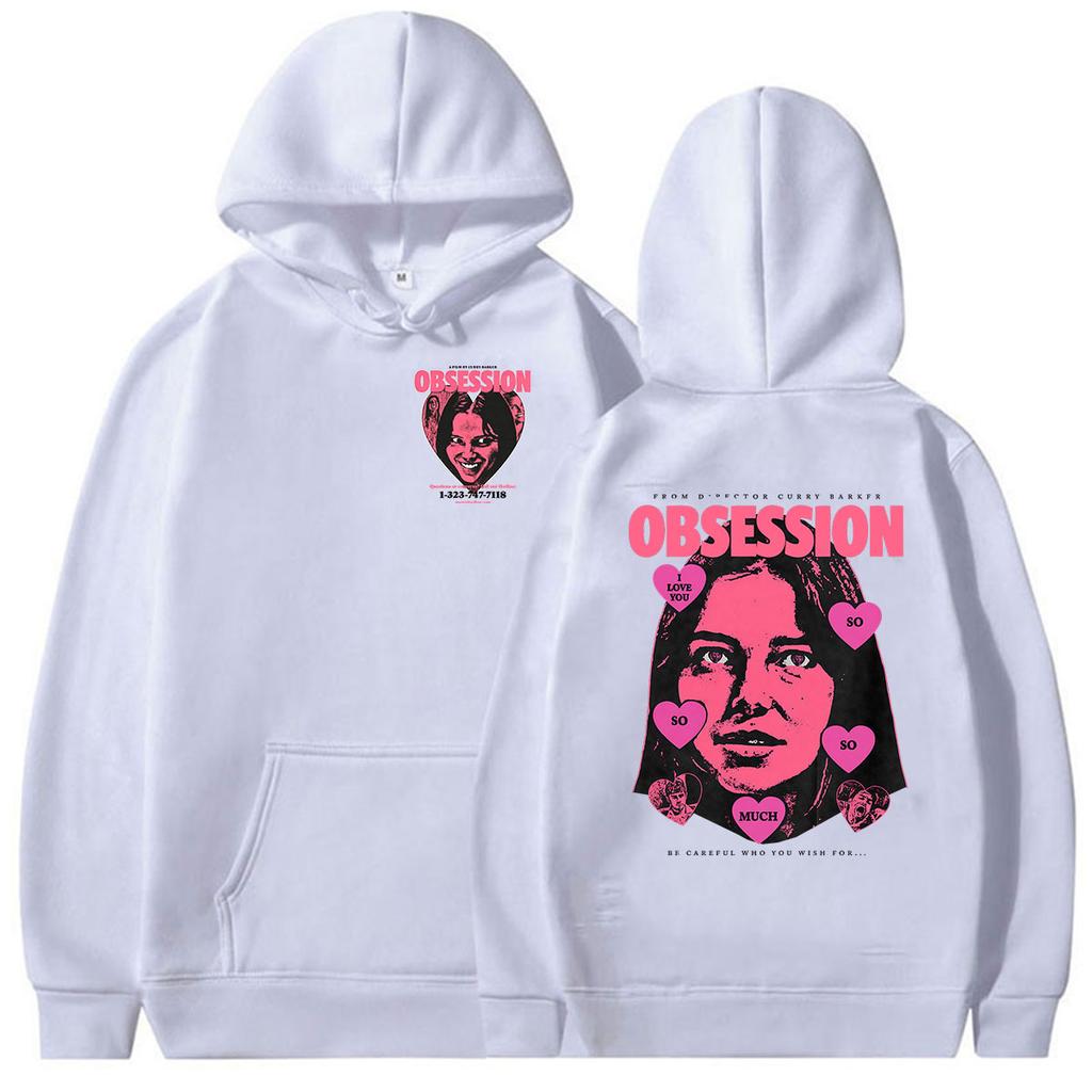 Movie Obsession Horror Hoodie Men Women Vintage Long Sleeve Oversized Sweatshirt Fleece Fashion Clothing