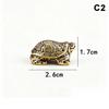 Pure Copper Feng Shui Turtle Statue Antique Brass Tortoise Figurine Lucky Charm Ornament for Home Office Business Place Decor