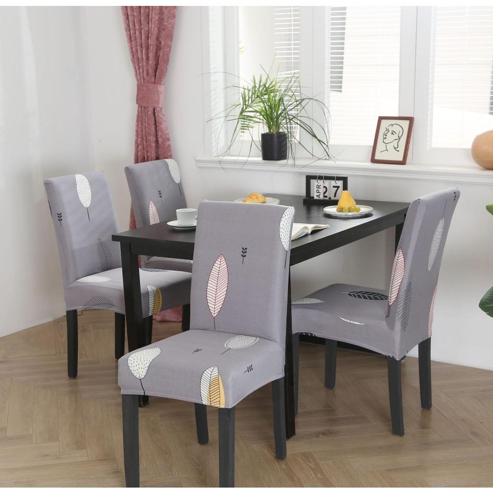 Stretchable Printed Chair Cover Simple Design Home Office Dustproof Elastic Seat Cover for Chairs