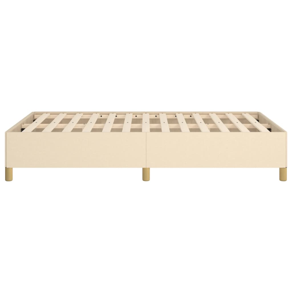 Vidaxl Bed Frame Without Mattress, Cream, 120X200 Cm, Upholstered