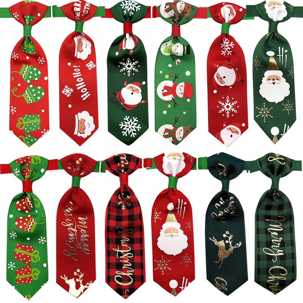 

50pcs Xmas Dog Accessories Christmas Pet Dog Tie Collar Small Dog Cat Puppy Neckties Bowtie Holiday Pet Dog Grooming items 50pcs