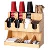 Homeglen Wooden Tower Cup Dispenser and Bar Organizer