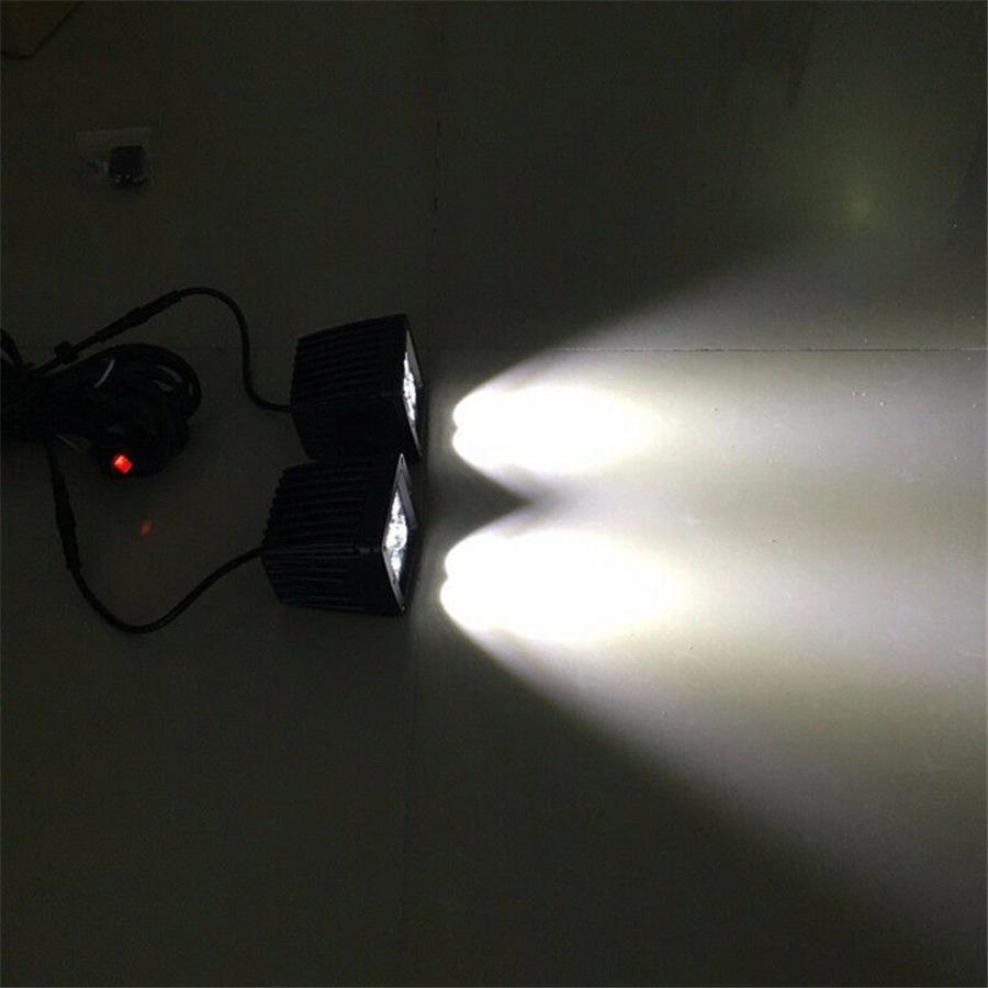 2x 3" Spot Pods LED Work Light RGB Halo Ring Chasing Multi-Color Remote Control