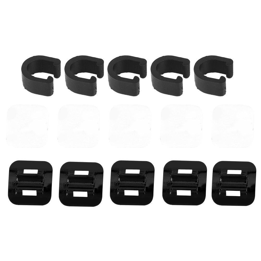 5Set Bicycle Cable Fixed Clamp Conversion Seat Bike Oil Tube Frame Fixing Bracket Black